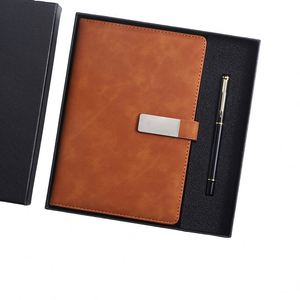 Cuaderno de Cuero Suave A5 de Alta Calidad al por Mayor con Bolígrafo para Hombre, Juego de Regalo de Cuaderno y Bolígrafo con Logotipo Personalizado - Product Image 3