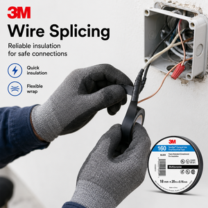 Cinta Eléctrica Flexible de PVC <span class=keywords><strong>3M</strong></span> <span class=keywords><strong>Temflex</strong></span> 160 Original, 18 mm x 20 m x 0,15 mm, 600 V, Retardante de Llama, para Aislamiento de Cables - Product Image 2