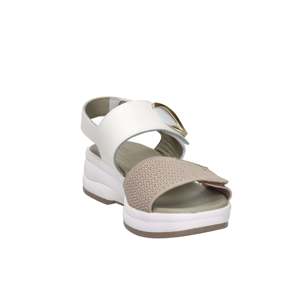 Sandales compensées Donna Serena pour femme, blanc beige, talon de 5 cm, taille 40 - Product Image 4
