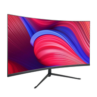 Moniteur à écran incurvé sans cadre 75Hz 165Hz 180Hz 23.8 27 32 pouces moniteur PC haute luminosité pour les jeux d'entreprise