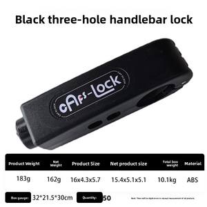 Cerradura de Manillar de Plástico Keyma con Llave de Tres Orificios, Impermeable, Portátil, Antirrobo, Universal para Bicicletas Eléctricas, Antirrayas, con Bocina 1 - Product Image 6