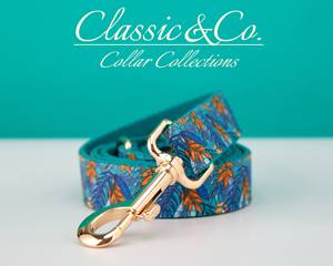 Ensemble collier et laisse pour chien personnalisé à motif floral avec boucle en métal gravée sur mesure, cadeau d'anniversaire pour chiot lilas, livraison gratuite - Product Image 5