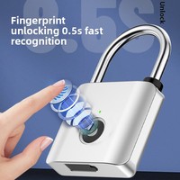 Cadenas intelligent USB à empreinte digitale, sans clé, biométrique, déverrouillage rapide par touche, en métal, étanche IP65, pour casier de gym, bagages