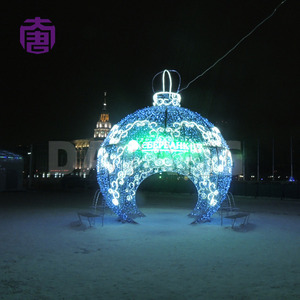 Outdoor Large Christmas LED Lighting Arch Door Motif 3D Tunnel Christmas <b>Light</b> for Christmas Mall Decor - Product Image 5