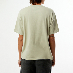 Camiseta KingSen de color sólido lavado para hombre, de algodón grueso, informal, para uso diario, lisa, personalizable, de manga corta. - Product Image 5