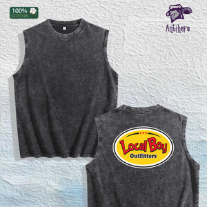 <span class=keywords><strong>Gilet</strong></span> imprimé lavé pour garçon, entrepôt local américain, 3 couleurs, coton respirant, haut tendance - Product Image 1