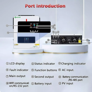 Inverter surya hibrida 4.2/6,2 kW, 220VAC sinus murni, MPPT 60-2/490V, opsional baterai, <span class=keywords><strong>output</strong></span> beban ganda, <span class=keywords><strong>WiFi</strong></span>/RS485 - Product Image 4