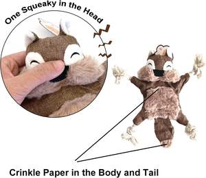 2025 yeni Trend gıcırtılı oyuncaklar hiçbir doldurma dayanıklı peluş sürdürülebilir çevre dostu eğitim çiğnemek oyuncaklar için küçük Pet - Product Image 3