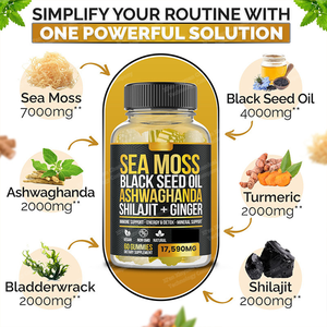 Deniz yosun siyah tohum yağı Ashwaghanda Shilajit zencefil Gummies enerji detoks Mineral destek Vegan olmayan gdo doğal takviyeleri yetişkin - Product Image 3