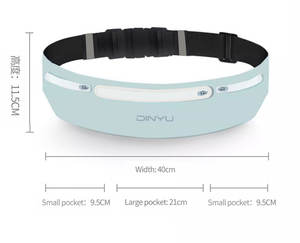 Riñonera Impermeable Antideslizante para Correr con Cierre de Cremallera Funda para Teléfono Móvil Bolsa de Cintura Deportiva Ajustada para Mujer para Ciclismo - Product Image 6