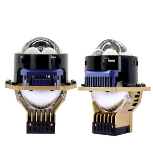 3 Inch Bi Xenon Projector <b>Led</b> <b>Headlight</b> 75W H4 H7 Universal 30000Lm 6000K With Laser Effect Dual Beam High Power - Product Image 4