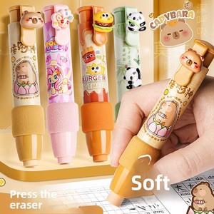 Cartoon Capybara Push-pull Gummen Student Rubber Schrijven Tekening Gum Creatieve Potlood Gum Schoolbenodigdheden Briefpapier - Product Image 1