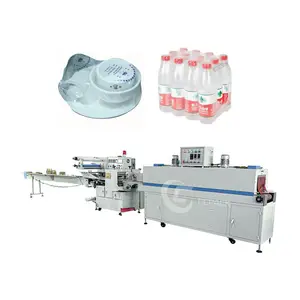 Horizontal Automatic Paper Plate Cup PE Film Heat Tunnel Shrink Wrapping Thermal Bottle Packing Machine