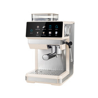 Máquina de Espresso Comercial Profesional de 20 Bares y Dos Grupos, 8 Modos, Molinillo de Granos de Café, Control Automático, Uso en Hoteles y Autocaravanas, de Fábrica