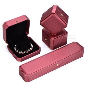 Octagonal Pu Leather Jewelry <b>Boxes</b> With <b>Black</b> Velvet Lining For Rings Earrings Bracelets Jewelry Packaging - Product Image 3