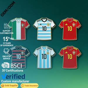 Badge en métal émaillé personnalisé pour <span class=keywords><strong>les</strong></span> clubs de football de la Coupe du monde, émotion du fan - Product Image 1