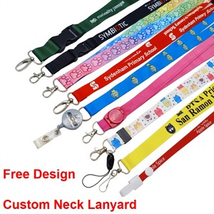 Promotional No Minimum Order Cheap Personalized Neck Tool Phone Lanyard Printing Polyester Sublimation Custom Lanyards
