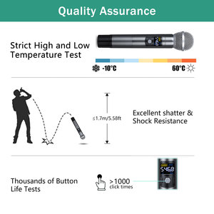 Ensemble de <span class=keywords><strong>micro</strong></span> Vocal sans fil professionnel, Microphone portable sans fil Uhf à 2 canaux - Product Image 4