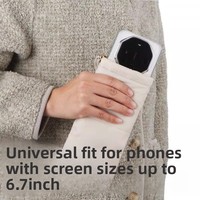 Nouvelle Housse de Protection Hivernale pour Téléphone à Motif Animalier, Isolation en Coton Anti-Gel 360°, Étui de Voyage