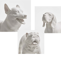 Mannequin de bouledogue anglais imprimé en 3D 3D-G10 pour la décoration de vitrine de magasin de vêtements et harnais pour animaux de compagnie