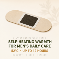 Patch Chauffant Adhésif à Base de Plantes pour la Prostate, Qualité Export, Technologie de Chaleur par Oxydation, Mélange Herbal Naturel, Soin Chaleur Nocturne, Échantillon Disponible