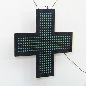 Grande taille 48x48cm intérieur acrylique LED croix panneau de signalisation <span class=keywords><strong>pharmacie</strong></span> boutique fenêtre clignotant vert LED croix affichage - Product Image 5
