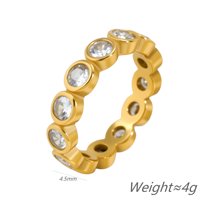 Cincin Baja Anti Karat Lapis Elektroplating Zirkon Desain Niche Mewah Ringan Gaya Jepang Korea Laris Manis Grosir Kelas Atas