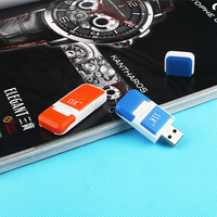 Lecteur de cartes miniature SSK USB2.0 Lecteur de cartes haute vitesse Carte SD Ouverture unique SCRS022