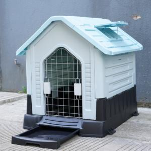 Luxe grote buiten hondenhok waterdicht luchtig modern design met dierlijk driehoekig patroon kleine maat ijzer materiaal huisdierleverancier - Product Image 6