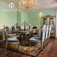Meubles de décoration de villa, chambre royale de luxe en hêtre massif, lit king size en bois