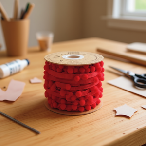 Nastro Pom-Pom da 2,0 cm di larghezza e 20 iarde di lunghezza per artigianato e decorazioni - Product Image 2