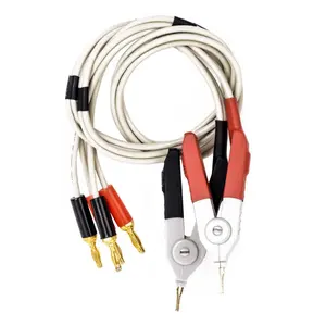 1 paar isolierte bananensteckerclips kabel niedriger Widerstand lcr-clips sonde leads test meter terminal kelvin direktlieferung