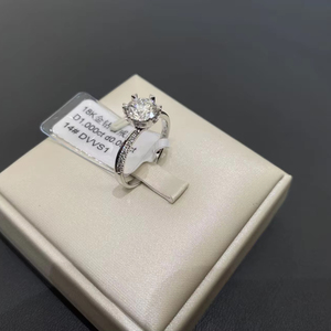 SANYI IGI <span class=keywords><strong>GIA</strong></span> <span class=keywords><strong>Report</strong></span> da 1CT a 3CT CVD HPHT Lab Diamond 14k 18k oro massiccio anello di fidanzamento rotondo anello di diamanti coltivato da laboratorio - Product Image 4