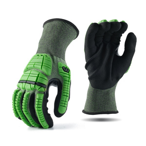 Guantes de Trabajo EN388 Resistentes a Cortes, con Protección Contra Impactos TPR, HPPE, Recubrimiento de Nitrilo Arenoso en la Palma, Impermeables, de Seguridad - Product Image 2