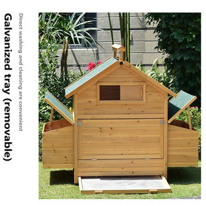 Cage à Animaux de Compagnie en Bois de Pin Moderne Écologique Poulailler avec Motif Imprimé Couleur Naturelle Ferme Extérieure - Product Image 3