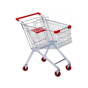 किराने की दुकान इस्पात शॉपिंग गाड़ी 130 लीटर यूरोपीय शैली सुपरमार्केट ट्राली - Product Image 6