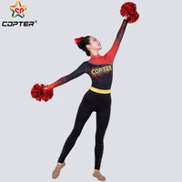 Survêtement rayé jaune-vert à manches longues et pantalon long, uniforme de cheerleading OEM avec logo gratuit