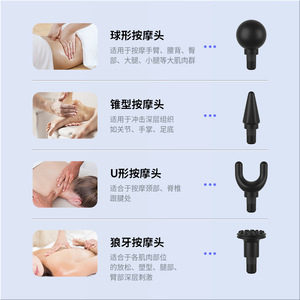 Fascia Gun Massage Gun With 4 Heads Brushless Motor USB Rechargeable For Home Muscle Relief Cervical Spine Therapy - Product Image 2