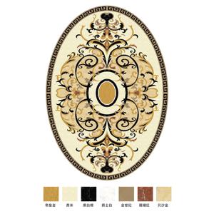 วอเตอร์เจ็ทพื้นหินอ่อนทรงกลมเหรียญกำหนดเองสำหรับทางเข้าวิลล่าล็อบบี้หินขัดมันหรูหราทันสมัยดีไซน์ปูพื้น - Product Image 3