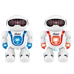 Pil pilli oyuncaklar dans rc robot kahraman süper kahraman aksiyon figürü elektronik oyuncak dans kahraman ışık ve müzik ile