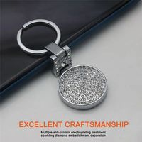 Porte-clés de voiture en diamant avec perceuse pour BMW Mercedes Audi VW Tesla Toyota Peugeot Hyundai Ford, accessoires en métal anti-perte