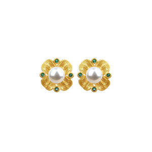 Boucles d'oreilles vintage rétro style littéraire d'<span class=keywords><strong>occasion</strong></span> haut de gamme Sweet Palace Boucles d'oreilles argent aiguille perle accessible <span class=keywords><strong>luxe</strong></span> mode goujon - Product Image 2