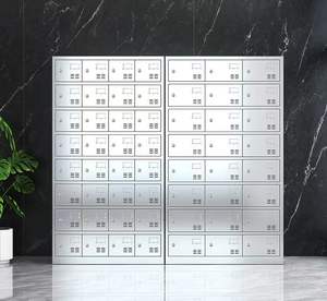 ארון קפיטריה נירוסטה ליחידות בית הספר-ארון אחסון רב דלתות לקופסאות מזון - Product Image 3