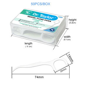 Custom 50/100 Piezas HIPS + UHMWPE Desechable Dental Floss Picks Adulto Fabricante Mayorista - Product Image 5