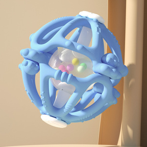 Trẻ Em Chew Silicone Mọc Răng Âm Nhạc Bóng Trẻ Em Bằng Gỗ Vòng Cảm Giác Xếp Chồng Rattles Đồ Chơi Silicone Teethers Cho Trẻ Sơ Sinh - Product Image 3