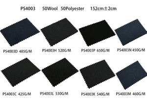 Tessuto per Abiti da Uomo di Alta Qualità in Poliestere 50% Lana, Tessuto Twill Pettinato Effetto <span class=keywords><strong>Cashmere</strong></span> per Blazer e Pantaloni - Product Image 2