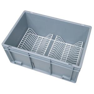 Étagère à vaisselle pour boîtes à vaisselle 600x400 mm, diamètre maximum des assiettes : 32 cm. Paniers en fil métallique pour le rangement et l'organisation à domicile, 230 mm - Product Image 2