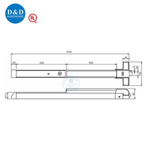 <span class=keywords><strong>UL</strong></span> Được Liệt Kê Thép Không Gỉ AISI304 <span class=keywords><strong>Panic</strong></span> Phần Cứng Điện Rim Thoát Thiết Bị Với Pin - Product Image 5