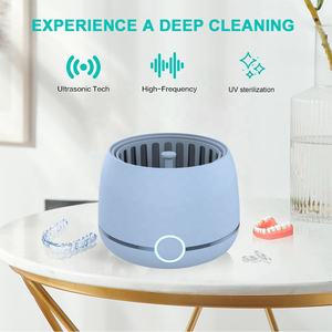 เครื่องทำความสะอาดอัลตราโซนิก แสงยูวี 45kHz สำหรับทำความสะอาดฟันปลอม ที่ครอบฟัน รีเทนเนอร์ อัลไลเนอร์ เครื่องประดับ และอุปกรณ์ทันตกรรม - Product Image 3