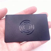Etiqueta de Muestra Gratuita GSC 213, Tarjeta Negra Mate de PVC, Tarjetas NFC Negras en Blanco